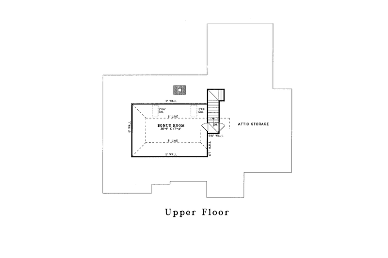 House Blueprint - Floor Plan - Other Floor for European House Plan #17-140 - 4 bed, 2 bath
