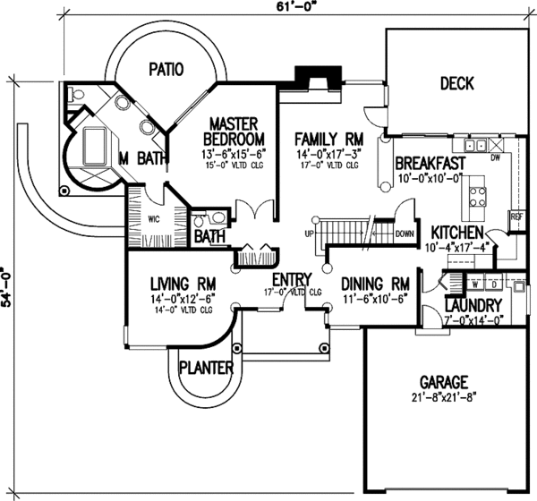 Home Plan - Traditional Floor Plan - Main Floor Plan #320-1432