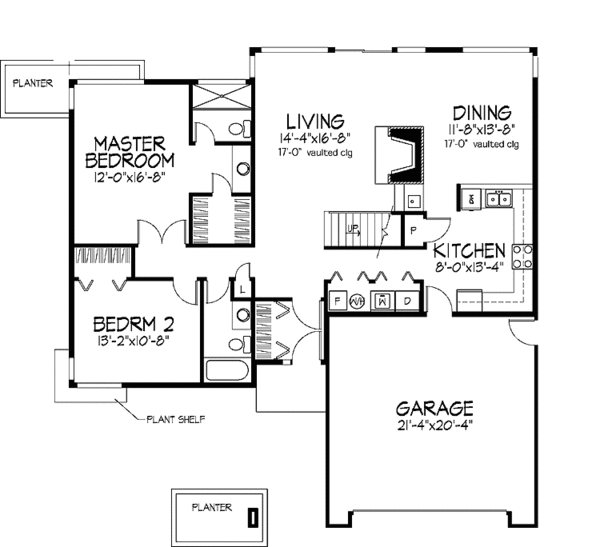 House Plan Design - Contemporary Floor Plan - Main Floor Plan #320-861