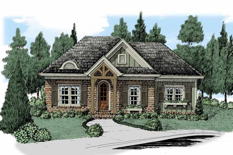 Home Plan - Exterior - Front Elevation 3 for European House Plan #927-511 - 2 bed, 2.5 bath