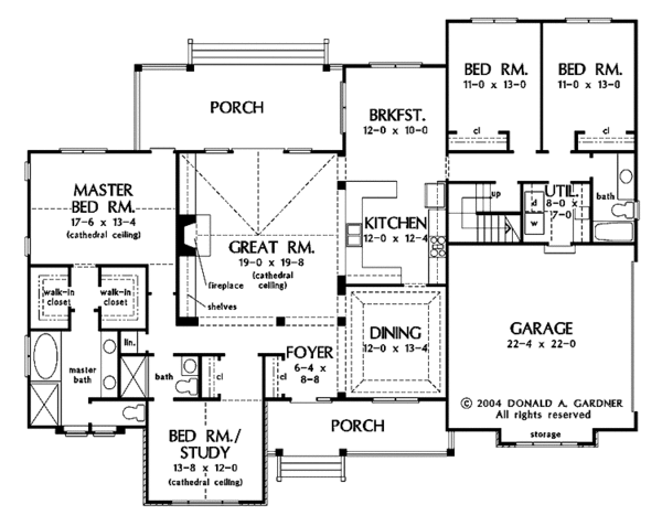 Dream House Plan - Bungalow Floor Plan - Main Floor Plan #929-720