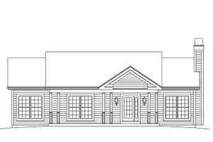 Exterior - Front Elevation 3 for Ranch House Plan #57-638 - 3 bed, 2 bath