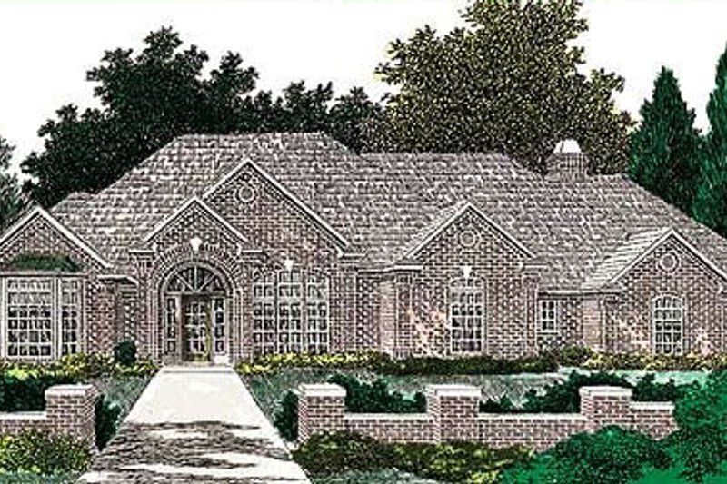 Dream House Plan - European Exterior - Front Elevation Plan #310-640