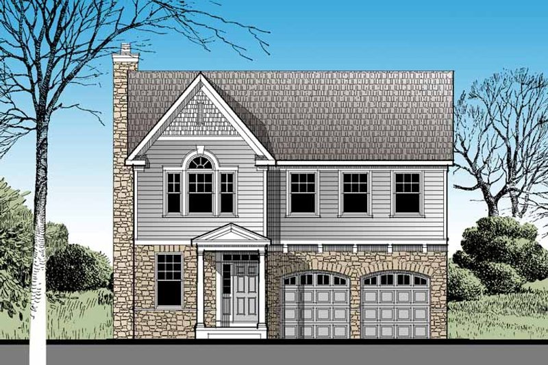 Architectural House Design - Traditional Exterior - Front Elevation Plan #1029-56