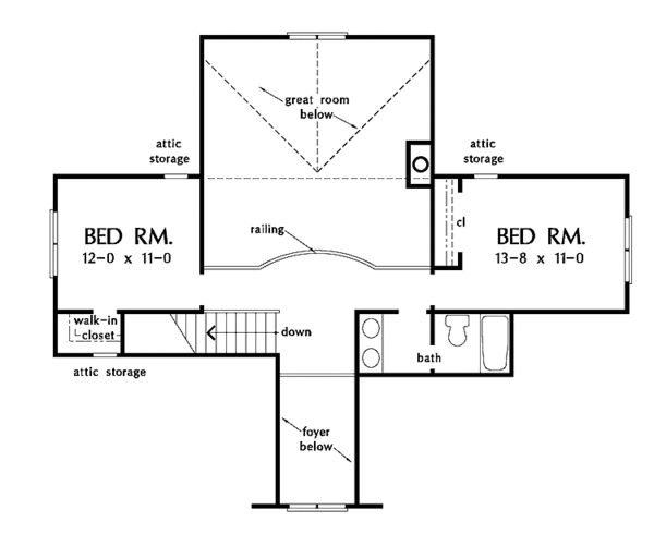 Dream House Plan - Craftsman Floor Plan - Upper Floor Plan #929-568