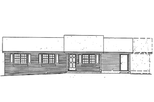 Exterior - Front Elevation 3 for Contemporary House Plan #30-247 - 3 bed, 2 bath