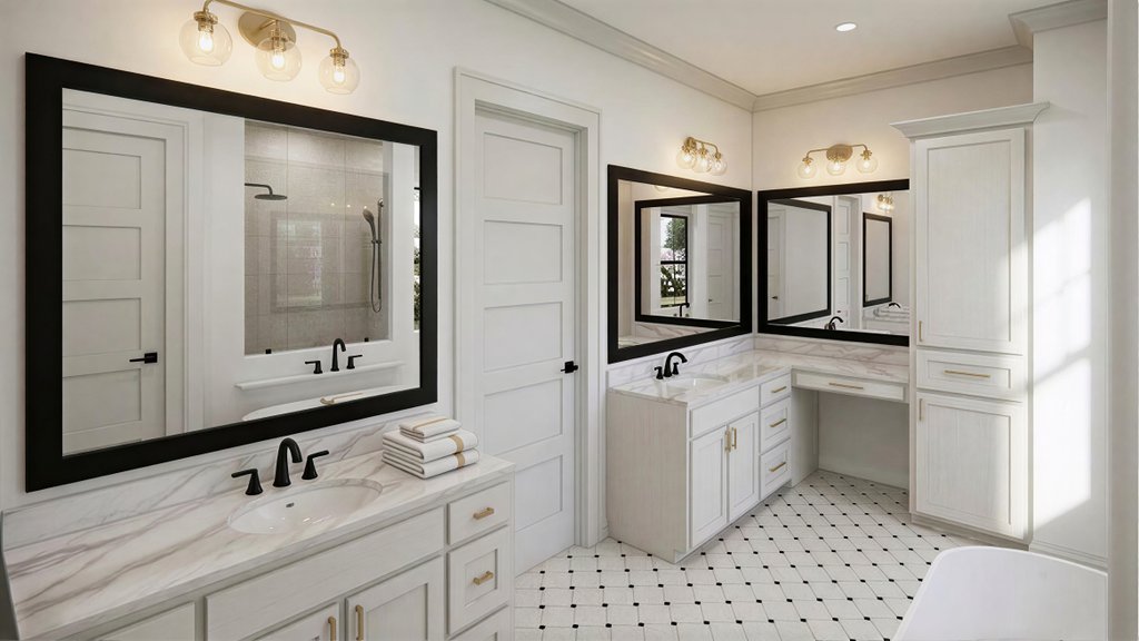 Interior - Master Bathroom 1 for Farmhouse House Plan #1074-133 - 4 bed, 3.5 bath