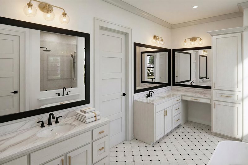 House Blueprint - Interior - Master Bathroom 1 for Farmhouse House Plan #1074-133 - 4 bed, 3.5 bath