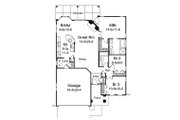 Ranch Style House Plan - 3 Beds 2 Baths 1298 Sq/Ft Plan #57-690 Floor 