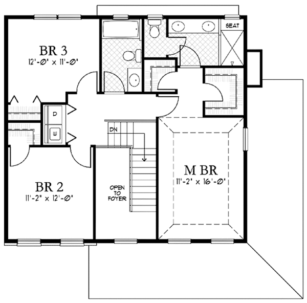 House Design - Country Floor Plan - Upper Floor Plan #1029-21