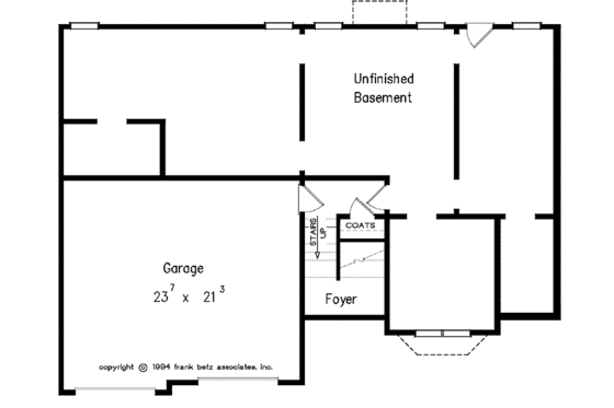 Floor Plan - Lower Floor for Traditional House Plan #927-114 - 3 bed, 2 bath