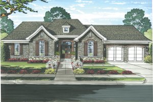 Country Exterior - Front Elevation Plan #46-821