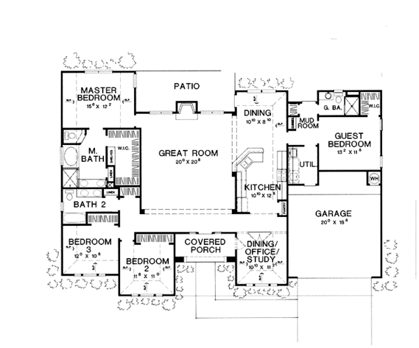House Design - European Floor Plan - Main Floor Plan #472-375