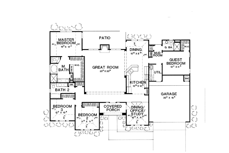 Home Plan - Floor Plan - Main Floor for European House Plan #472-375 - 4 bed, 3 bath