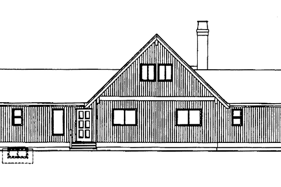 Exterior - Rear Elevation House Plan #47-942 - 3 bed, 2 bath