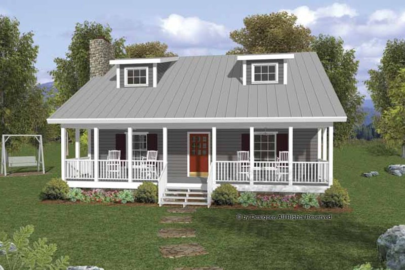 House Plan Design - Country Exterior - Front Elevation Plan #56-666