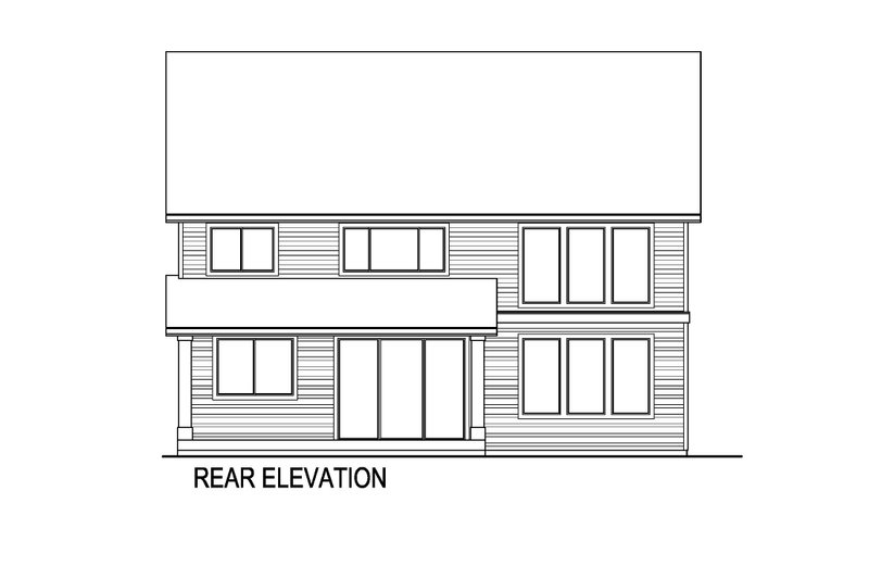 House Blueprint - Exterior - Rear Elevation for Farmhouse House Plan #569-56 - 5 bed, 3 bath