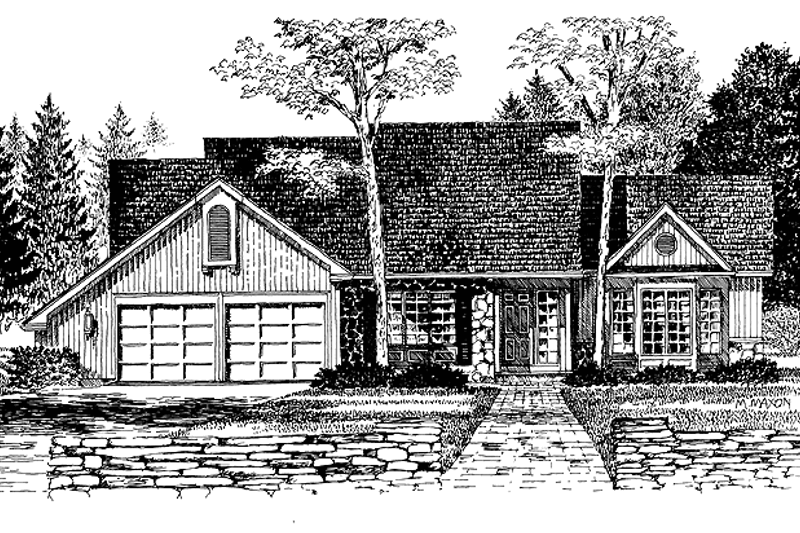 Architectural House Design - Ranch Exterior - Front Elevation Plan #316-169