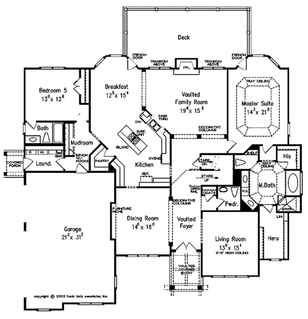 Architectural House Design - Country Floor Plan - Main Floor Plan #927-373