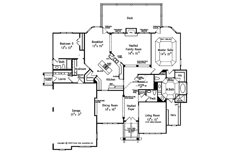 Home Plan - Floor Plan - Main Floor for Country House Plan #927-373 - 5 bed, 4.5 bath