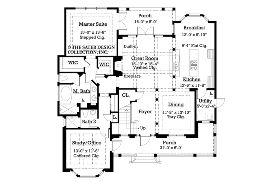 Floor Plan - Main Floor for Victorian House Plan #930-179 - 3 bed, 3 bath