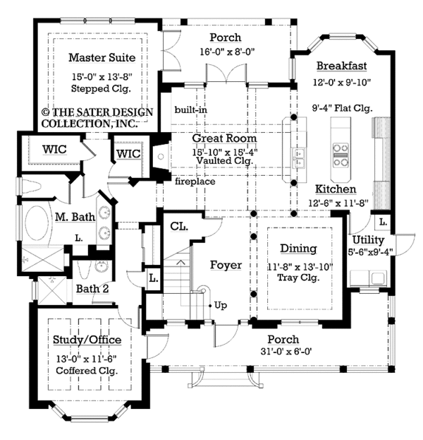 Dream House Plan - Victorian Floor Plan - Main Floor Plan #930-179