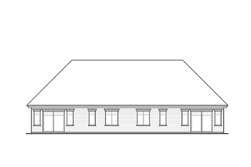 Dream House Plan - Exterior - Rear Elevation for European House Plan #23-2453 - 6 bed, 2 bath