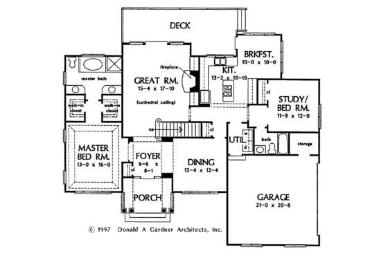 Floor Plan - Main Floor for Traditional House Plan #929-364 - 4 bed, 3 bath
