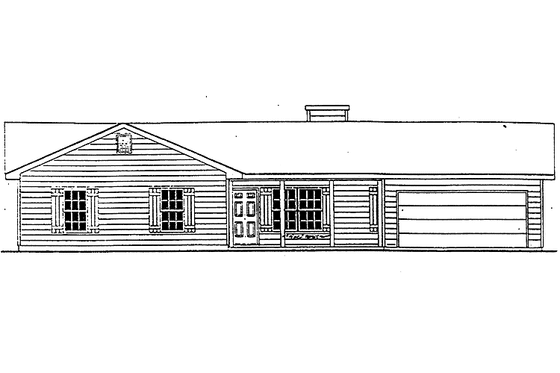 Exterior - Front Elevation 3 for Ranch House Plan #30-254 - 3 bed, 2 bath