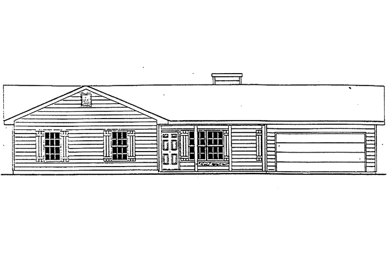 Dream House Plan - Exterior - Front Elevation 3 for Ranch House Plan #30-254 - 3 bed, 2 bath