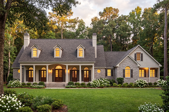 Exterior - Front Elevation for Southern House Plan #406-172 - 3 bed, 2.5 bath