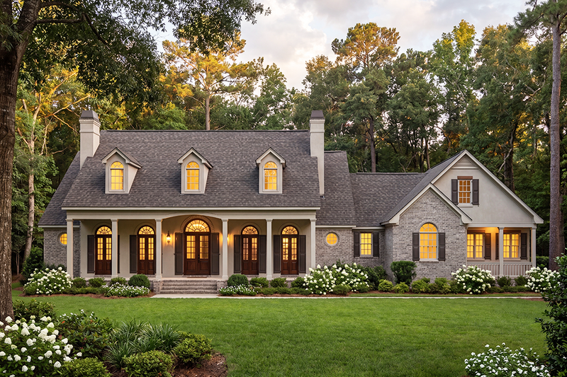 Exterior - Front Elevation 2 for Southern House Plan #406-172 - 3 bed, 2.5 bath