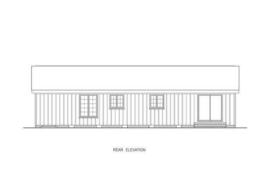 Exterior - Other Elevation 1 for Traditional House Plan #54-640 - 3 bed, 2 bath