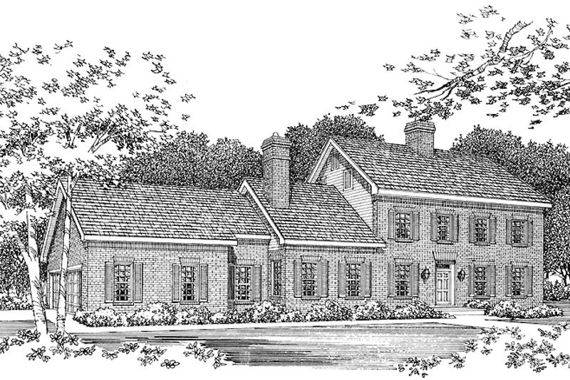 House Design - Colonial Exterior - Front Elevation Plan #72-799