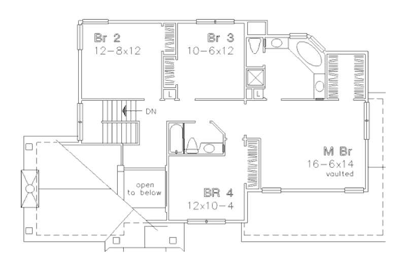 Home Plan - Floor Plan - Upper Floor for Traditional House Plan #320-461 - 4 bed, 2.5 bath