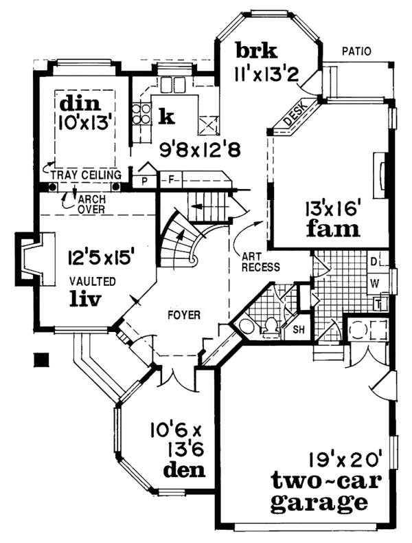 Dream House Plan - Prairie Floor Plan - Main Floor Plan #47-853