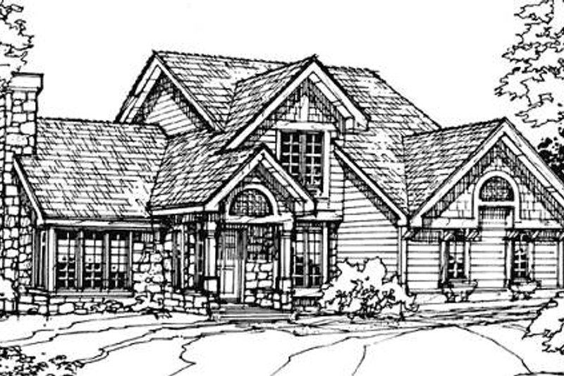 Home Plan - Bungalow Exterior - Front Elevation Plan #320-343