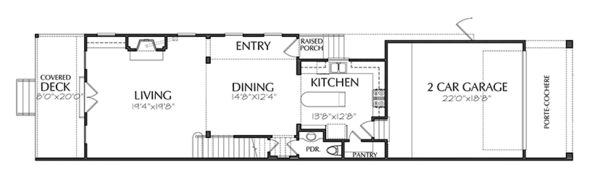 Architectural House Design - Traditional Floor Plan - Main Floor Plan #1021-18