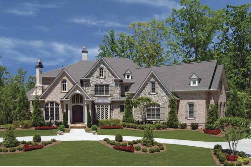 Home Plan - Exterior - Front Elevation 3 for European House Plan #54-326 - 4 bed, 4.5 bath