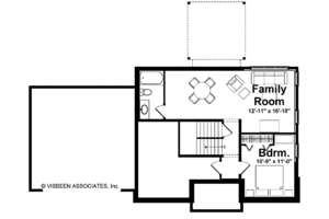 Floor Plan - Lower Floor for Country House Plan #928-161 - 3 bed, 2.5 bath