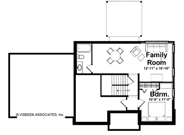 Country Floor Plan - Lower Floor Plan #928-161