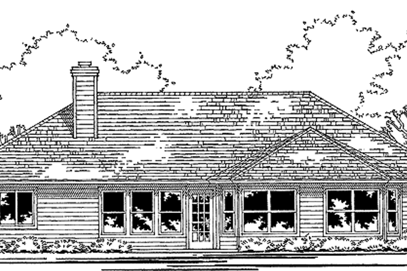 House Design - Country Exterior - Rear Elevation Plan #472-130