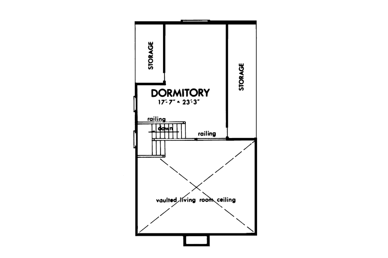 Dream House Plan - Floor Plan - Upper Floor for Cabin House Plan #320-1216 - 2 bed, 1 bath