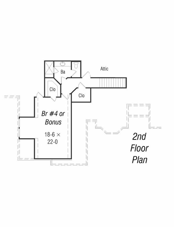 Floor Plan - Upper Floor Plan #329-388