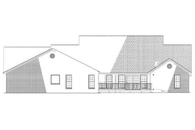 Dream House Plan - Exterior - Rear Elevation for Country House Plan #17-619 - 4 bed, 2.5 bath