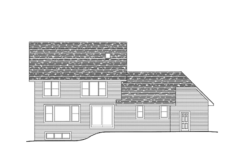 Home Plan - Exterior - Rear Elevation for Traditional House Plan #51-1091 - 4 bed, 2.5 bath