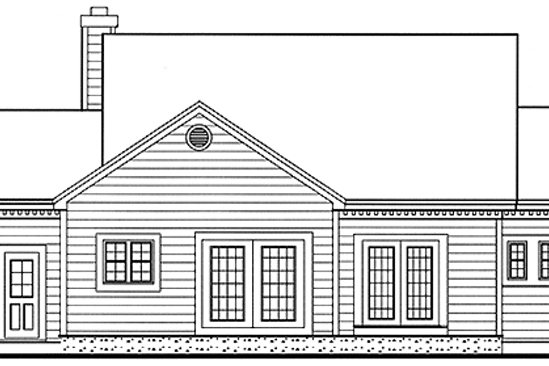Dream House Plan - Exterior - Rear Elevation for Farmhouse House Plan #3-292 - 3 bed, 2 bath