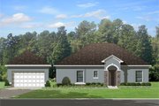 Mediterranean Style House Plan - 2 Beds 2 Baths 1195 Sq/Ft Plan #1058-115 