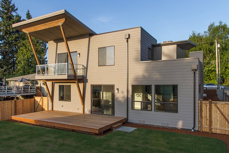 Architectural House Design - Exterior - Rear Elevation for Contemporary House Plan #132-228 - 5 bed, 3 bath