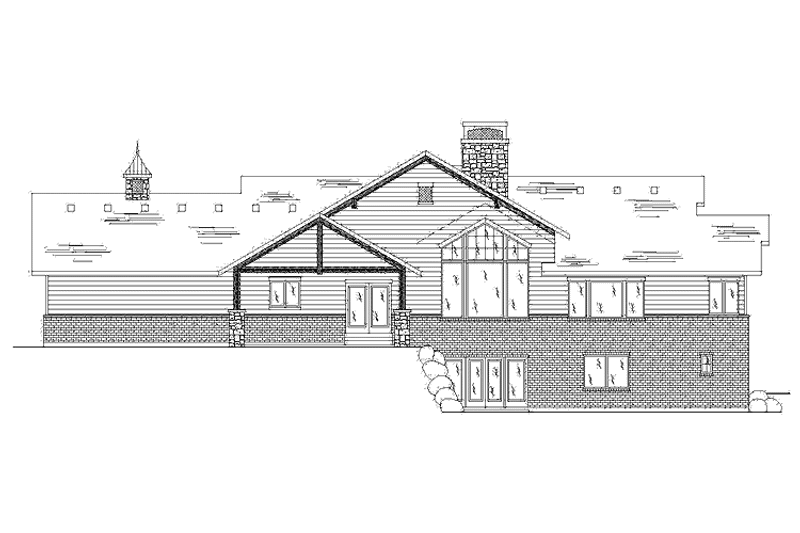 House Blueprint - Exterior - Rear Elevation for Traditional House Plan #945-106 - 1 bed, 1.5 bath